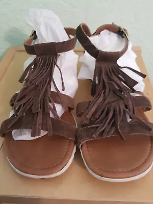 A. Giannetti Brown Itailian Leather Sandal Size 6.5 • $24.99