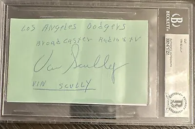 Vin Scully Autograph Auto Signed Cut Beckett Slabbed Los Angeles Dodgers HOF  • $299.99