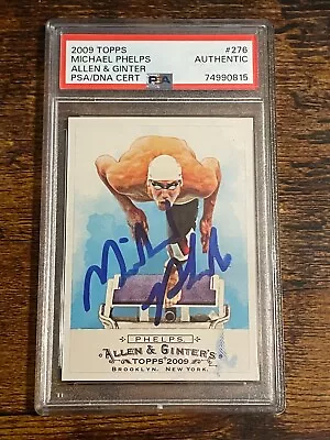 Michael Phelps Signed Auto Autographed 2009 Topps Allen & Ginter Rookie PSA • $550