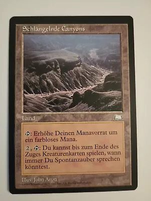 Winding Canyons NM German Foreign MTG Magic The Gathering Weatherlight • $8.95