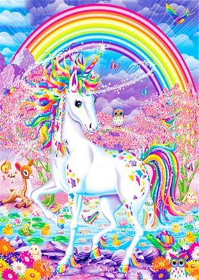 $15.28 • Buy Full Drill Diamond Painting Rainbow Unicorn Horse Fashion Wall Decor Gift P1626