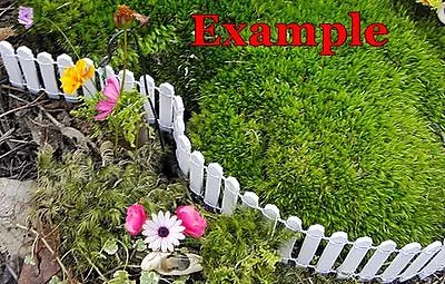 WHITE PICKET FENCE 1  X18  PAINTED FLEX For FAIRY GARDEN Or DOLLHOUSE MINIATURE • $4.59