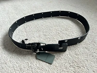 Allsaints Black Shae Stud Leather Belt Size Small • £45