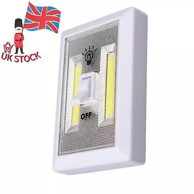 Mini COB LED Switch Wall Night Light Battery Operated Cabinet Garage Light A • £9.71