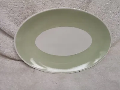 Myott's China Lyke Earthenware Oval Green & White Dish • £3.99