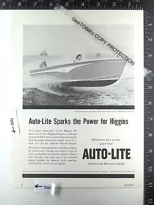 1957 AD For Crysler Marine W/ Auto-Lite In Higgins Magnum Motor Yacht Boat • $12.50