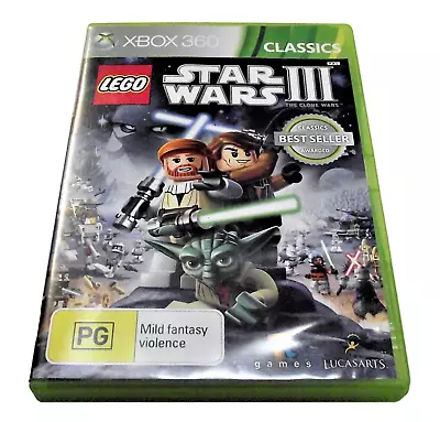 LEGO Star Wars III: The Clone Wars XBOX 360 PAL • $34.90