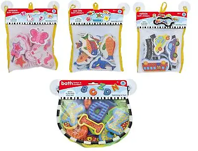 £8.99 • Buy Baby Bath Toys - Foam Shapes With Storage Net - Water Toys For Toddlers & Kids