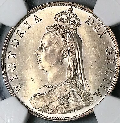 1887 NGC MS 64 Victoria Florin Great Britain Jubilee Silver Coin (24032605C) • $299