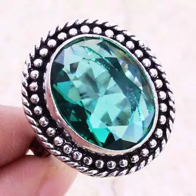 Apatite Quartz Art Piece 925 Silver Plated Handmade Ring Of US Size 6.5 • $1.99