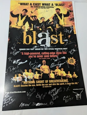 $34.95 • Buy Cast Signed BLAST Broadway Poster Windowcard 2001