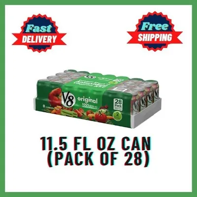 $34.79 • Buy V8 Original 100% Vegetable Juice, 11.5 FL OZ Can (Pack Of 28) Free Shipping