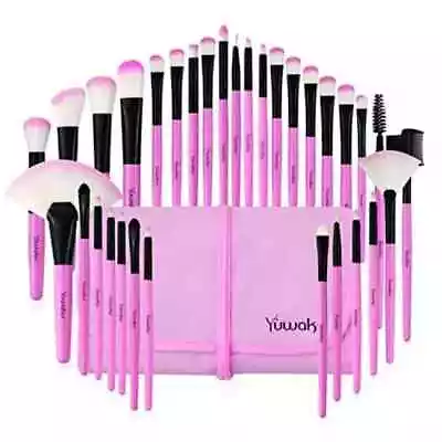 32pcs Makeup Brush Set-Professional Foundation Blending Brush Set Kit Pink • $35.10