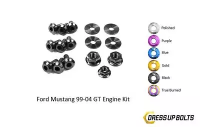 Black Dress Up Bolt Kit For 1999-2004 Ford Mustang GT (Engine) • $74.24