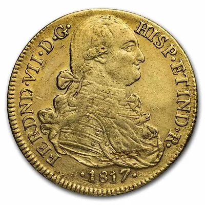 1817-NR JF Colombia Gold 8 Escudos Ferdinand VII AU • $2989.30