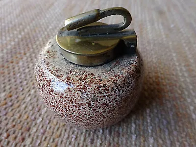 Circa Pre Wwii Curling Stone Inkwell With Brass Hardware Collectible Vintage Ite • $150