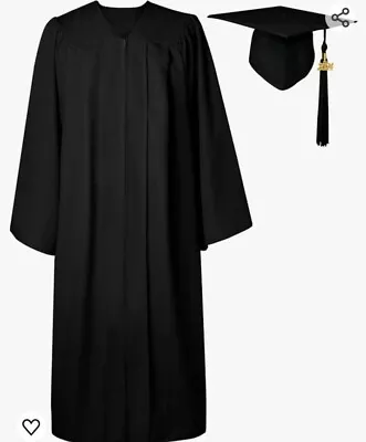 University Academic Graduation Gown And Hat BA Bachelor • £16.50