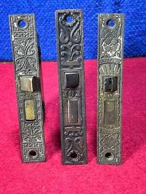 Vintage Mixed Lot Of 3 Art Deco Mortise Locks **no Keys**. . Aa-86 • $5.50