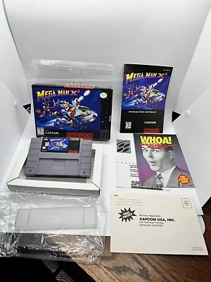 Mega Man X2 (SNES) Super Nintendo Complete CIB W Reg Card Rare Excellent Shape!! • $799.99