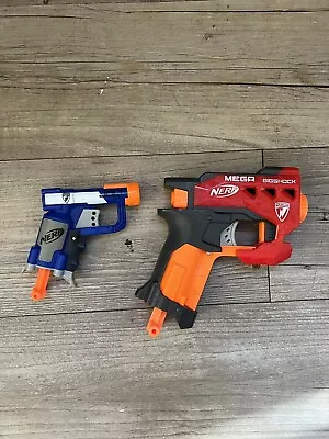 Lot Of 2 Nerf (1)  Mega Big Shock And (1) Jolt Dart Guns Tested And Work • $9.99