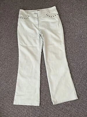 Olsen Mona Light Green Jeans Size 14 - Excellent Condition - Leg 28.5” • £12.99