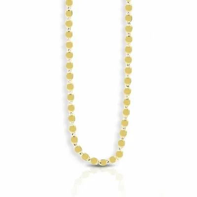 2.2mm Oval Mirror Chain Necklace Real 14K Yellow Gold • $146.29
