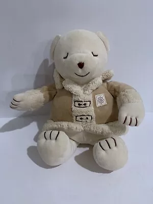 MiYim Simply Organic Cream Tan Bear Soft Baby Plush Animal Sitting Position 9  • $12