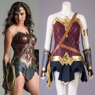 $118.88 • Buy Halloween Batman V Superman Wonder Woman Diana Prince Cosplay Costume Set