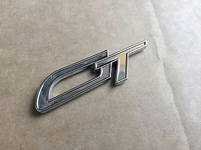 Mgb Gt Badge  Chrome Metal Base Chrome Infill 60 X 15 Mm S/ad  Badge BS7-R4-C • $12.57