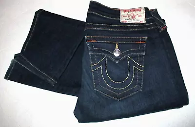 True Religion Becky Boot Cut Jeans Tag 29(Measured W30 & Inseam 34) Dk. Blue EUC • $31.95