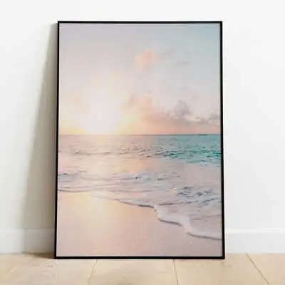 $62.55 • Buy Sunset Ocean Beach Relaxing View Art Poster Print. A3 A2 A1 Sizes