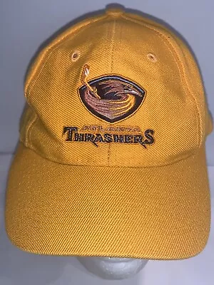 Atlanta Thrashers Hat Cap Adjustable Snapback Yellow Hockey Nhl Vintage • $19.95