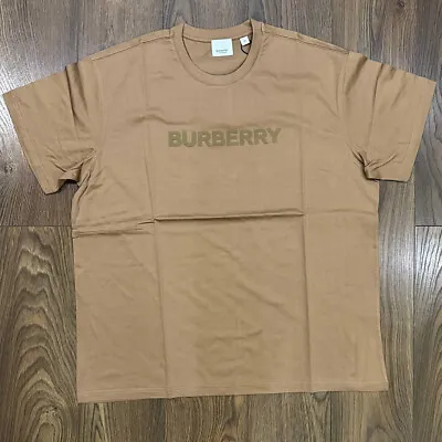 BURBERRY Logo Print Men's Oversize Camel T-Shirt • $185