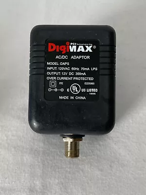 Ac/Dc Adapter DigiMax DAPS Model Wall Apdater -  12 V DC 300mA Output - Plug • $19.99