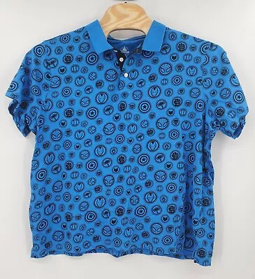 Disney Marvel Slim Fit Character Logo Blue Men's Size 2XL XXL Great Condition • $17.99