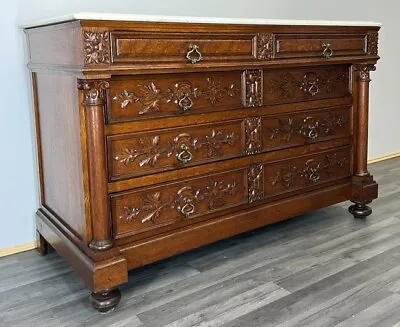French / Antique / Marble Topped Chest Of Drawers Sideboard Washstand (lot 1140) • £799.99