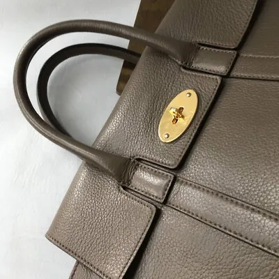 Mulberry Bayswater Leather Hand Bag Khaki • $497