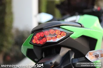 Fit 13-17 Kawasaki Ninja 300 INTEGRATED Turn Signal LED Tail Light SMOKED LENS • $98.95