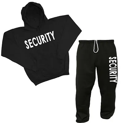 Security Sweatpants Hoodie Sweatshirt Outfit Sweatsuit Tracksuit Uniform Black • $59.99