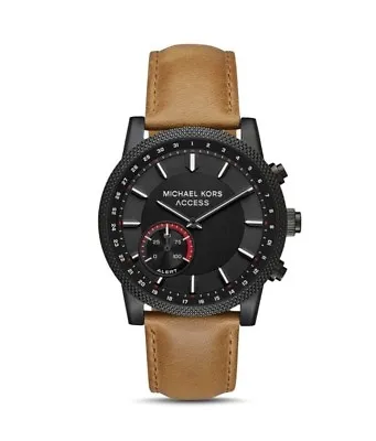 MICHAEL KORS  Scout Black-Tone Leather Hybrid Smartwatch MKT4024 • $180