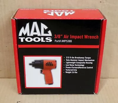 Mac Tools 3/8  Drive Impact Wrench Air Gun Twin Hammer (AWP538B) NEW • $136.77