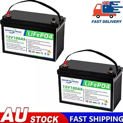 NEWSTAR 100AH LiFePO4 Lithium Iron Phosphate 12V Deep Cycle Battery 4 Pack • $1280