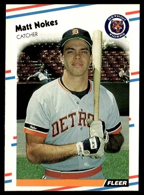 1988 Fleer Matt Nokes Rookie Detroit Tigers #66 • $2.10