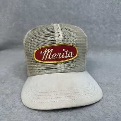 Vintage Merita Bread Mesh Trucker Hat Cap Adult Full Mesh SnapBack Patch Logo  • $16.10