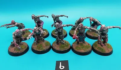 10 X Well Painted Zombies - Warhammer Undead Ghouls D&D Mantic RPG 28mm Ref:6 • $52.29