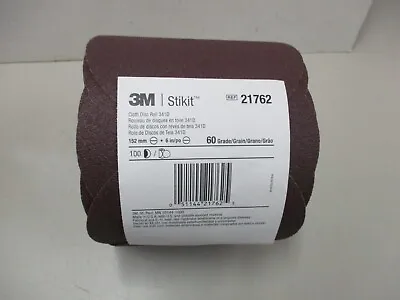 3M Stikit 6  Round 60 Grit Cloth Sanding Disc Roll Qty 100 • $125