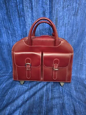 McKlein DAVIS Wheeled Ladies Laptop Case - Red - • $115.50