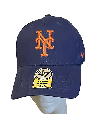 New York Mets ‘47 MVP Youth Adjustable Hat / Cap Royal Blue NEW • $18.95