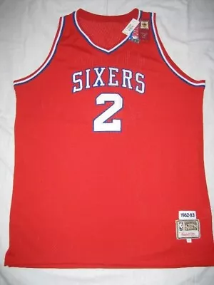 Moses Malone Mitchell & Ness Authenic 1982-83 Philadelphia 76ers Jersey Size 56 • $175