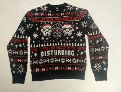 $49.99 • Buy Vintage Star Wars Christmas Sweater Darth Vader Storm &Troopers Medium